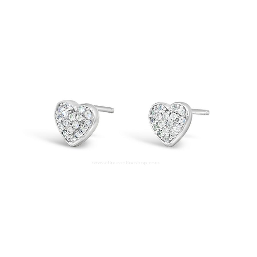 Absolute Kids Collection  Silver Heart Stud Earrings