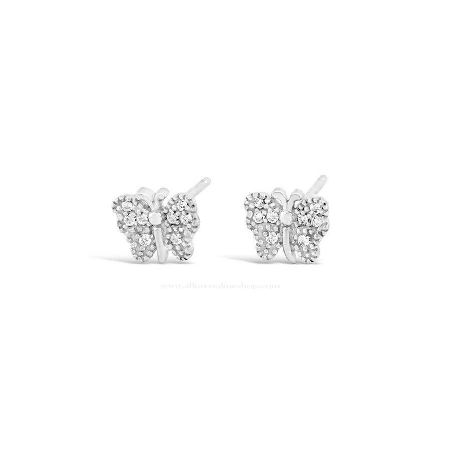 Absolute Kids Collection  Silver Butterfly Earrings