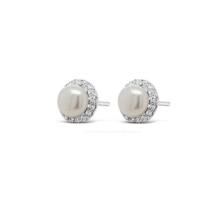 Absolute Kids Collection Silver Pearl Cluster Stud Earrings