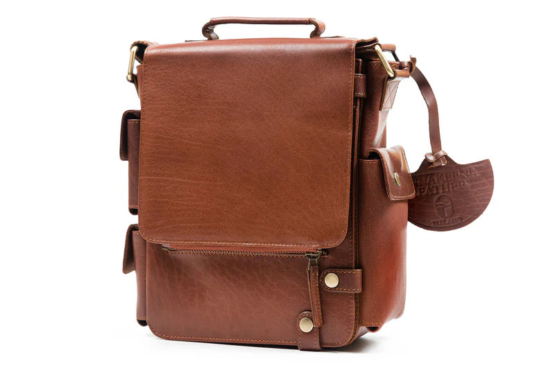 Tinnakeenly Brown Leather Utility Bag