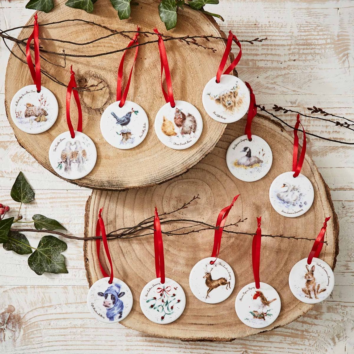 12 Days of Christmas Country Animal Decorations