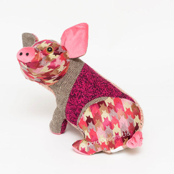 Patchwork Pig Doorstop