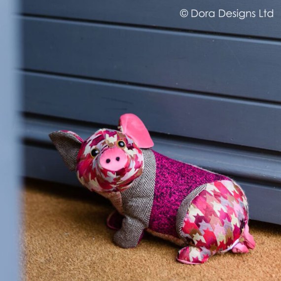 Patchwork Pig Doorstop