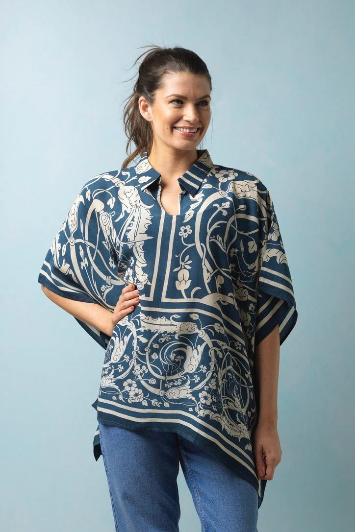 Jaipur Blue Tunic Top