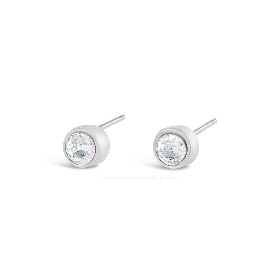 Absolute Kids Collection Silver Rubover Stud Earrings