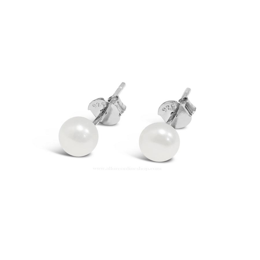 Absolute Kids Collection  Silver Pearl Stud Earrings