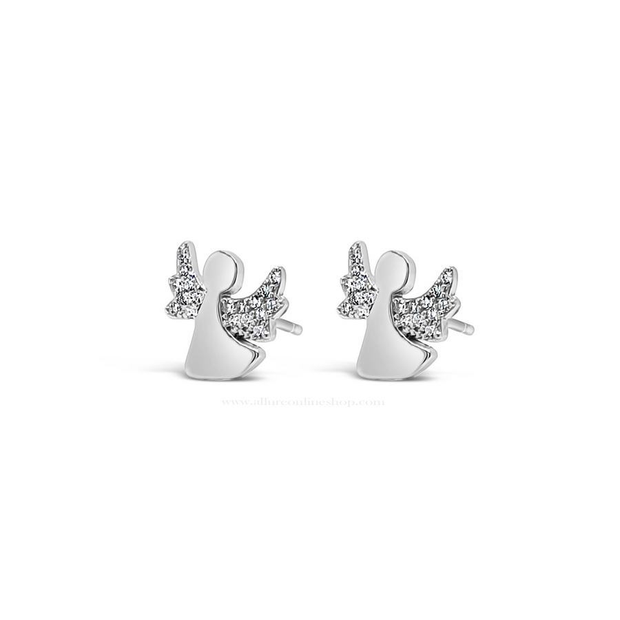 Absolute Kids Collection  Silver Angel Stud Earrings